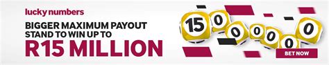 Betway Lucky Numbers Max Payout Now R15 Million.